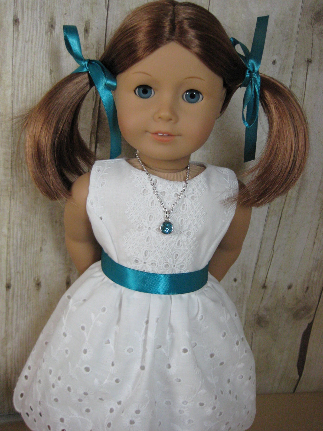 18 Inch Doll Clothes American Girl  White Eyelet Outfit