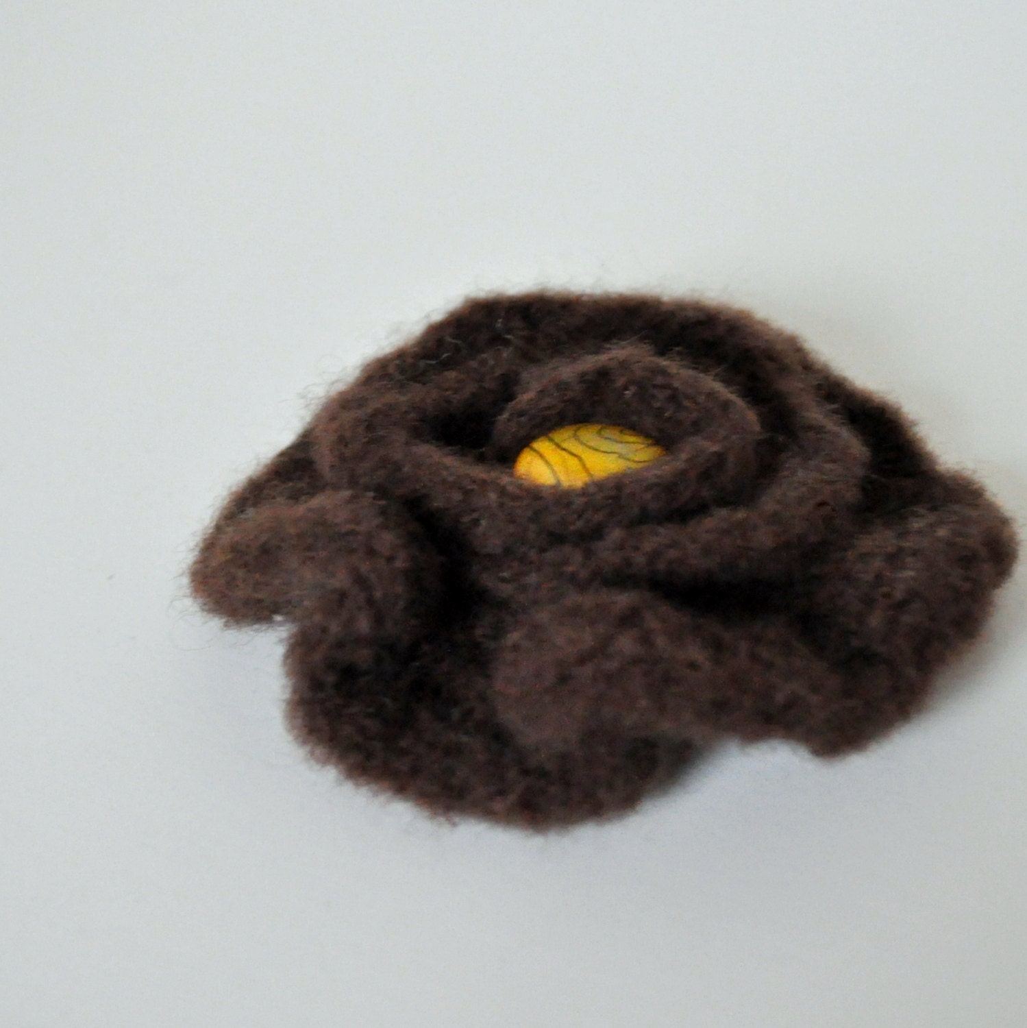 Wool Flower Pin