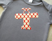 Baby Boy Clothes // Gray Bodysuit // Red Airplane Appliqué // size 12-18 months // Clothing Boys
