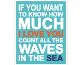 Children's Wall Art / Nursery Decor If You Want to Know How Much I Love You QUOTE 8x10 inch print by Finny and Zook