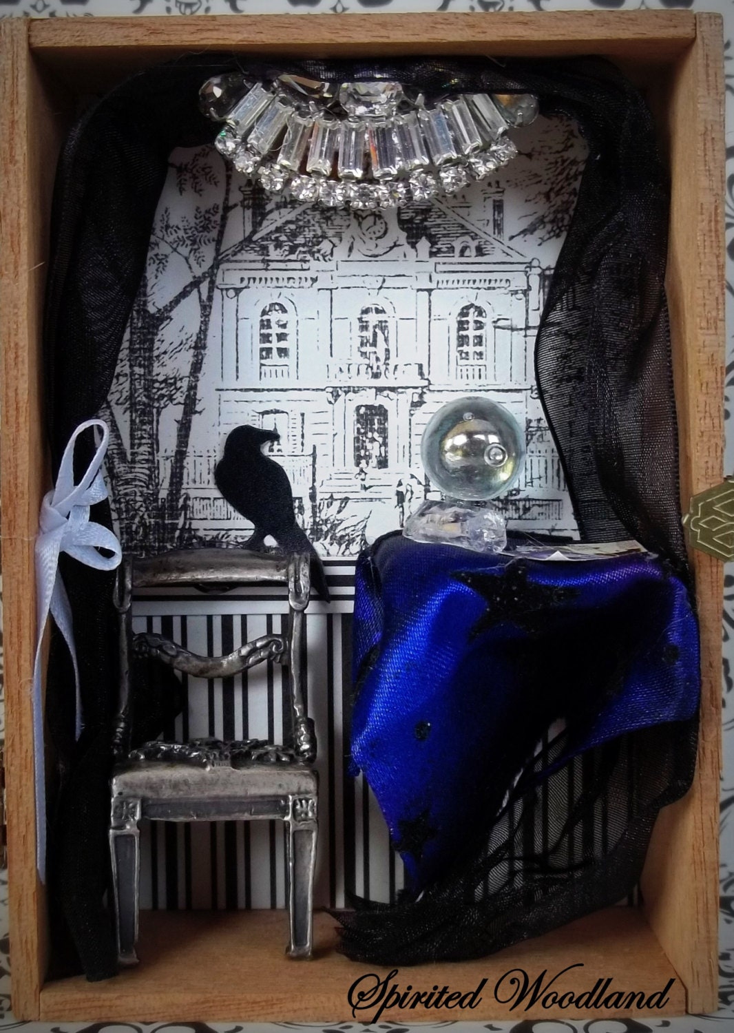 One of A Kind Shadowbox - The Haunted Victorian Parlor
