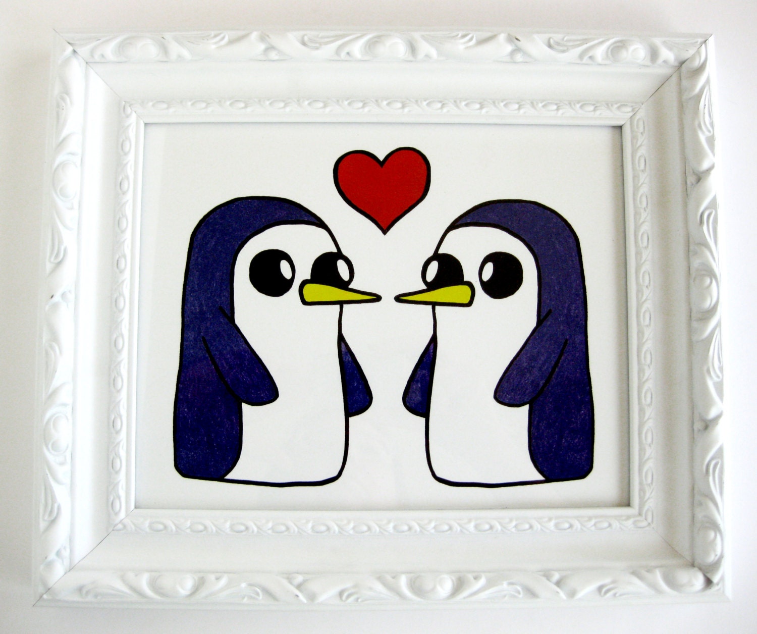 Penguin Art // Adventure Time Inspired // Gunter // Gunther // Penguin Love