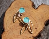 NEW Floridian leaf earring - lace set in resin