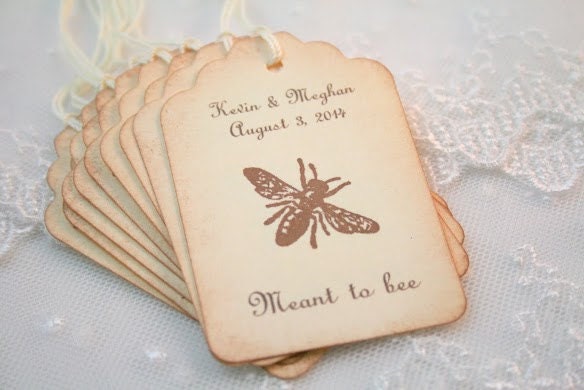 Honey Favor Tags Bee Wedding Gift Tags