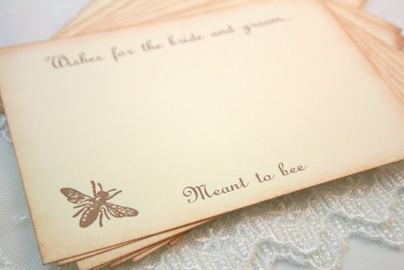 Wedding Wish Cards Wishing Cards Guest Book Alternative Vintage Bee Hive
