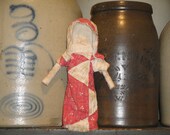 Old Quilt Doll Primitive - HANDSEWN