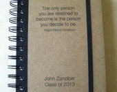 Graduation Journal Personalized Notebook Ralph Waldo Emerson Blank Book