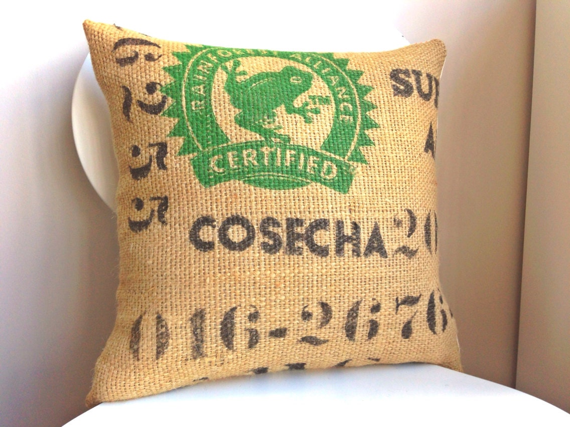 Medium Burlap Coffee Sack Pillow