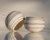 Colorful porcelain candle holder - Design N.9 (Black). Crafted by Wapa Studio.