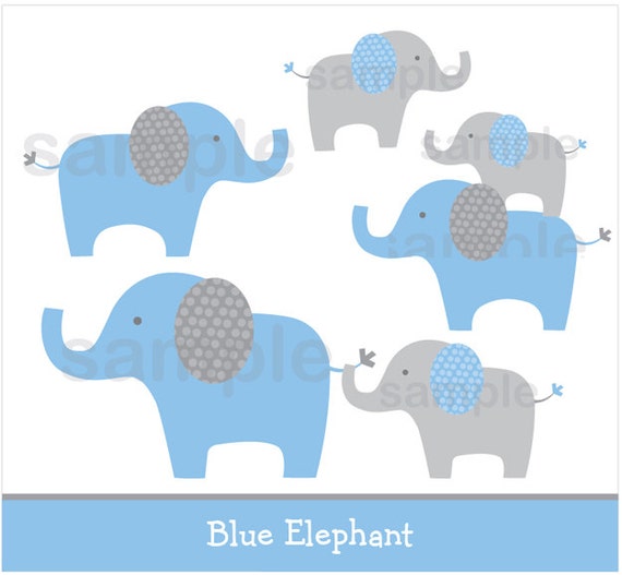 clip art blue elephant - photo #33