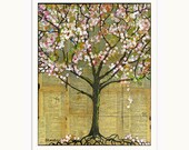 Art Tree Signed Print 8X10 Wall Decor Blossoms