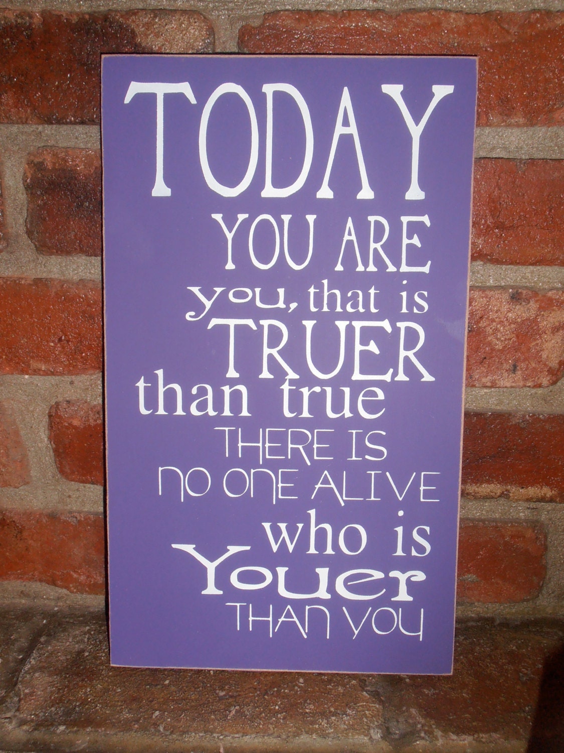 Today you are you Wood Wall Hanging Sign Decorative Nursery Playroom