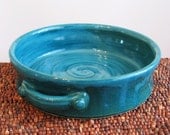 Brie Baker in Peacock Blue - Pottery Casserole Dish