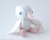 White Crow Plush Art Doll, Shiro (Made to Order)