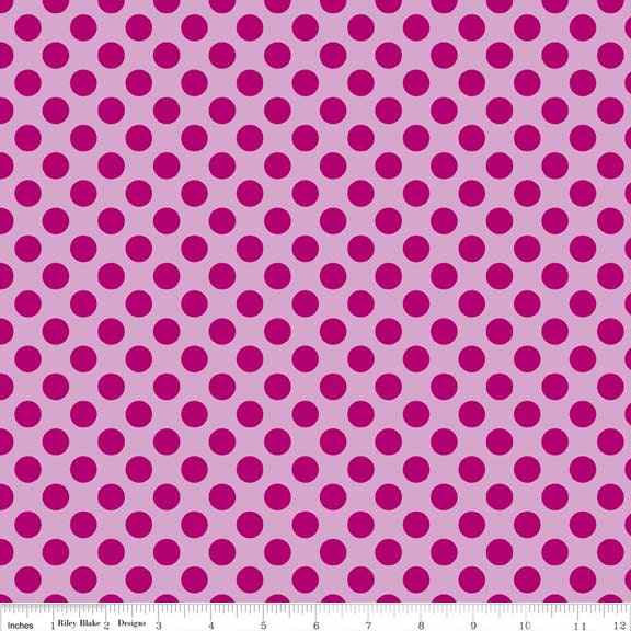 Little Matryoshka Purple Dots - 1/2 Yard