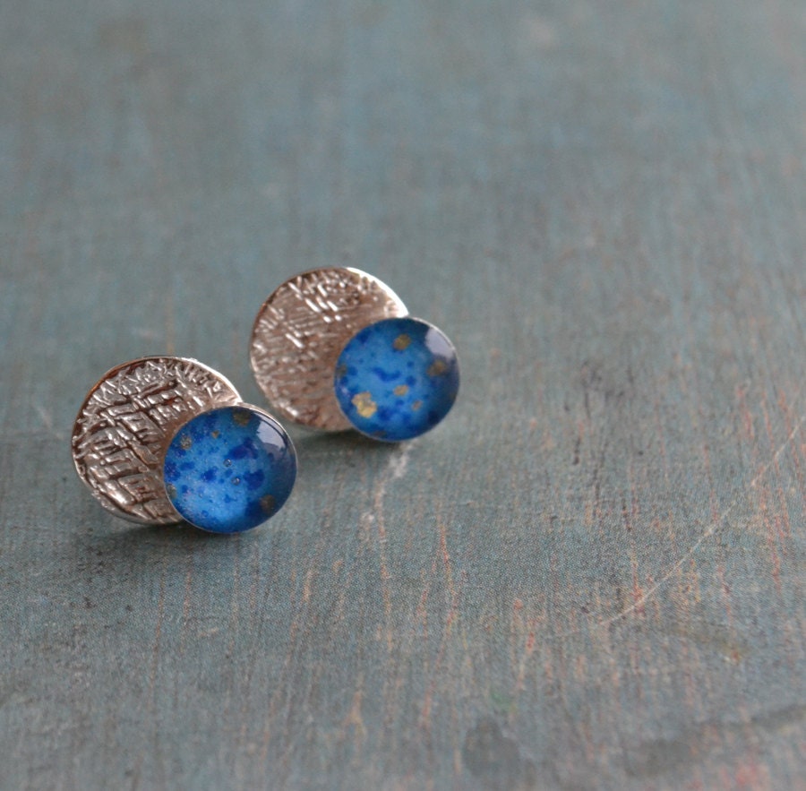Japanese Garden earrings - sterling zilver, washi papier