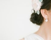 NEW Handmade Silk Habotai Bridal Fascinator in Pink and Aqua by Fine & Fleurie