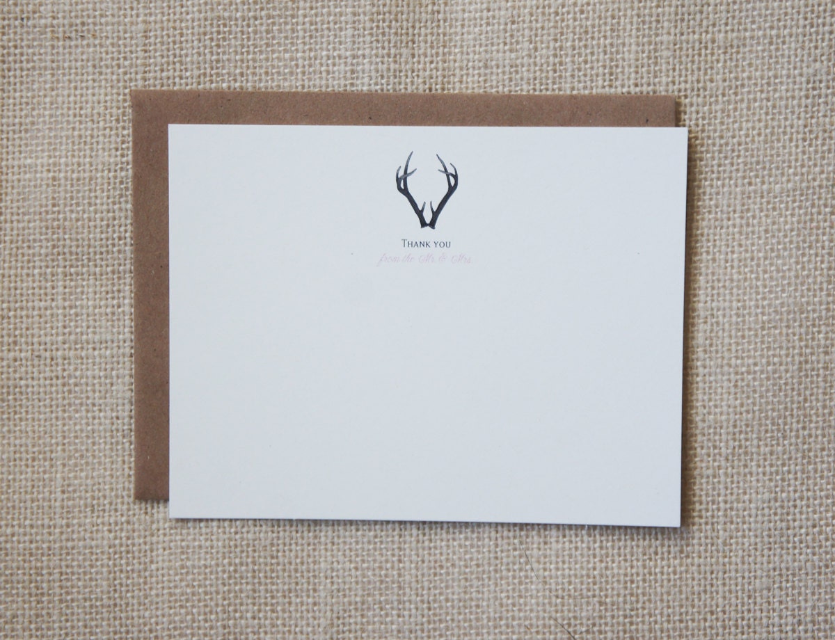 Antler Thank You Note Cards