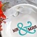 Mr & Mrs Ring Bearer Bowl -  Custom Ring Pillow Alternative
