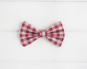Red Gingham Boy's Bow Tie