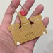 Sand Castle leather charm ( Brown )