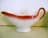 Vintage Jackson China Maroon Gravy Boat Creamer