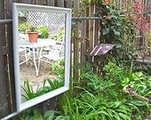 Large Square White Mirror