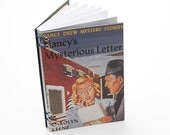 Postcard journal, recycled nancy drew notebook, gift under 15, gift for mom