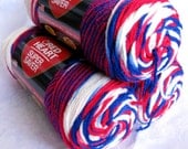Red Heart Super Saver yarn, Stars & Stripes, red white blue yarn, 938, worsted weight, patriotic