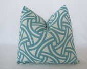 Free US shipping-Indoor/Outdoor Decorative Designer Pillow Cover-18x18 inch-The Hampton Collection-Pool