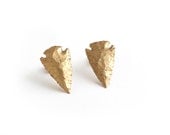 Gold Arrowhead Post Earrings