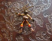 Artistic Wild Hair Brooch-Pin Wire & Beads-Hand Crafted-Colorful- Fun
