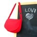 Sporty Messenger Bag in Crimson Red - small / flap / mini messenger / Fashion / Gift for Her / Valentine Days / Love / Heart / February