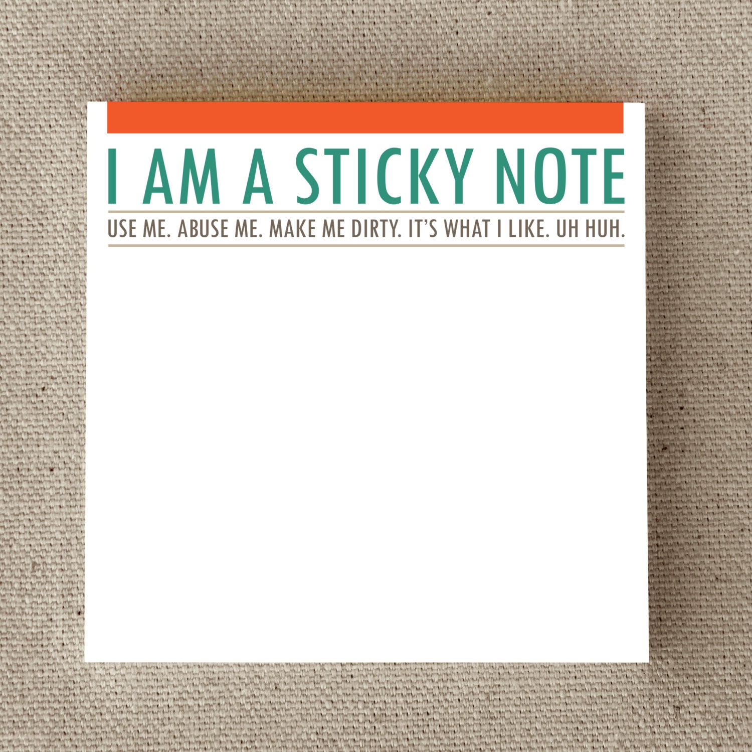 Funny Sticky Notes Notepad, Quirky, "I Am A Sticky Note" (NSN-X004)