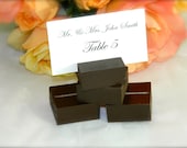 Chocolate Brown- Wood square place card holders-Set of 150