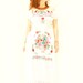 Sun Aura Mexican embroidered fiesta wedding white cotton dress ruffled off shoulder Maxi Dress by Aida Coronado