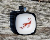 Sale Monkey Fused Glass Pendant Handmade Jewelry Tribal