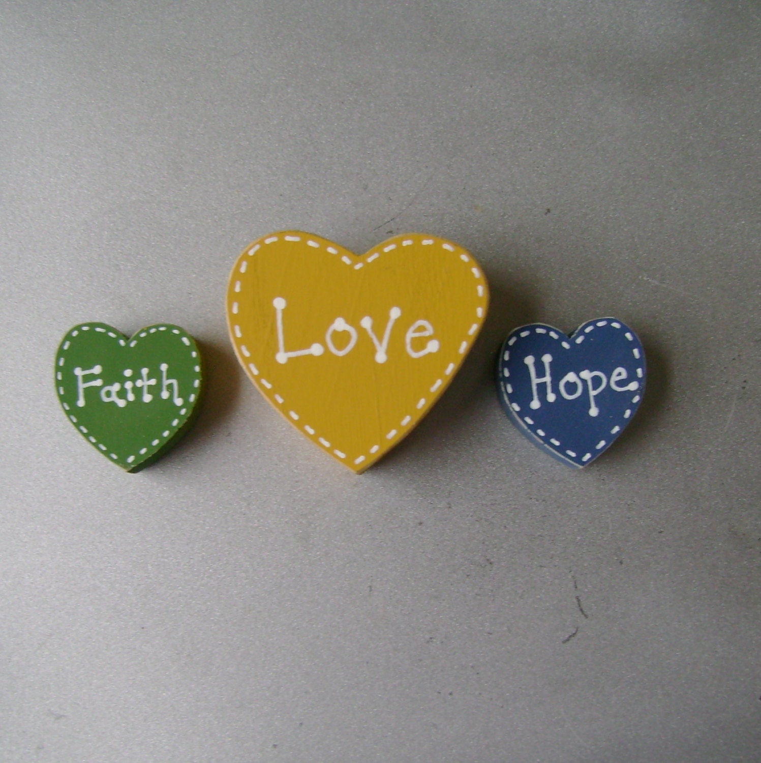 Faith Hope Love Christian Inspirational Magnet Set