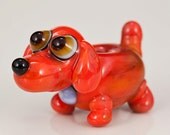 Wiener Dog Doxie Dachshund Lampwork Bead