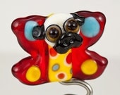 Puggerfly Lampwork Pug Butterfly Dog Bead