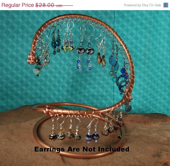 On Sale Copper Earring Holder, Earring Display, Jewelry Display J400 by CC Design