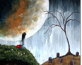 GRAVEYARD ART PRINTS Outsider Fantasy artwork Shawna Erback High End Gothic 8x10 print