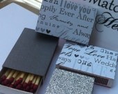 10 Happily Ever After Matchbox Wedding Favors   - Love Note Classic