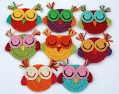 Crochet Owls - Sleepy Owl - Summer Florals - CHOOSE ONE