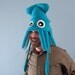 Squid Hat Plush - Medium Turquoise Fleece