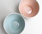 set of two ice cream (or yogurt, cereal, soup, cafe ole) bowls