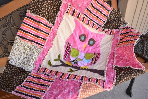 Owl Rag Quilt Sewing Pattern Instant Download by avisiontoremember