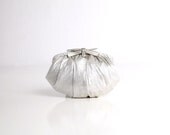 Vintage Metallic Silver Organza Handbag
