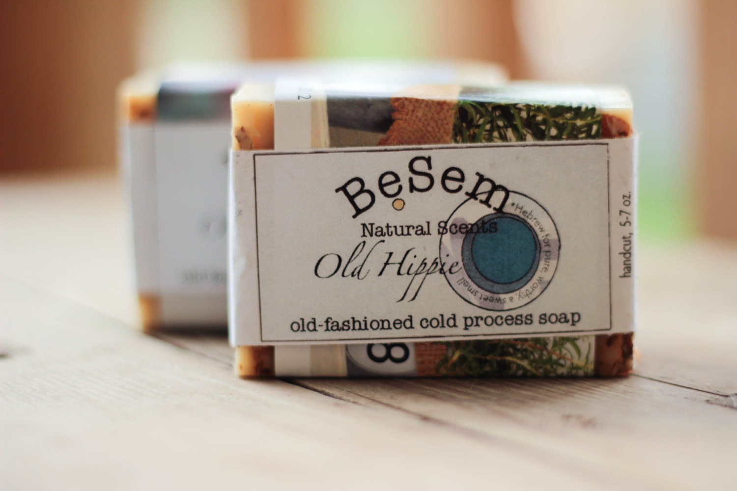 Old Hippie blend of patchouli and sandalwood, natural cold process soap