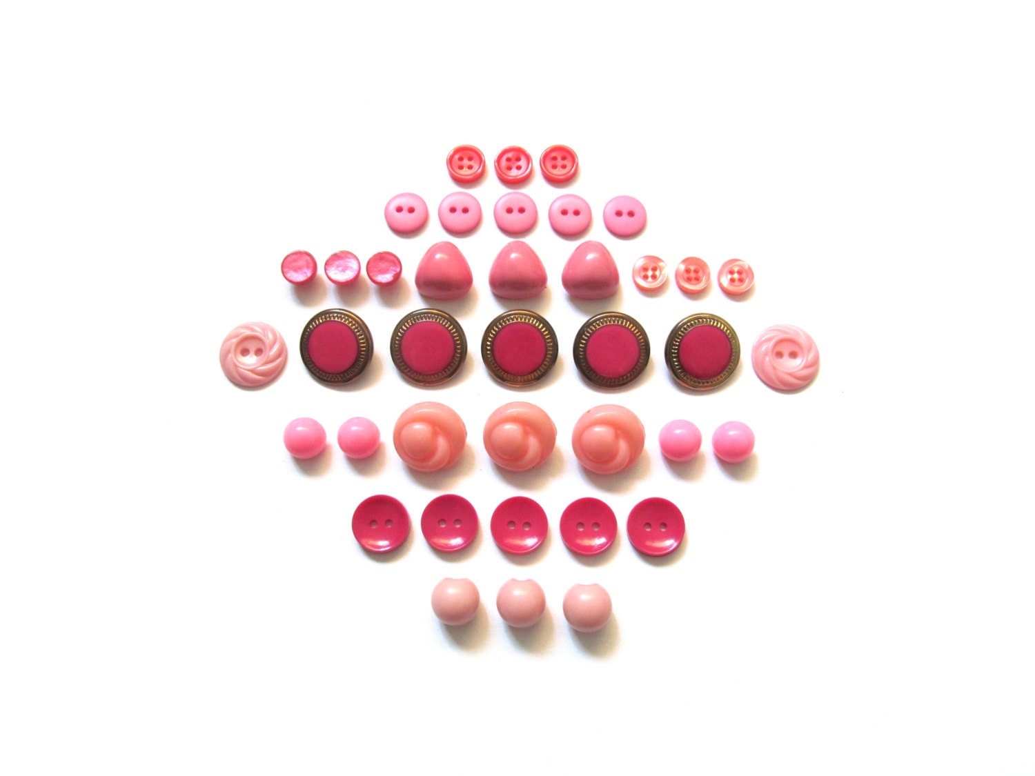 Vintage Button Sets- Pretty In Pink